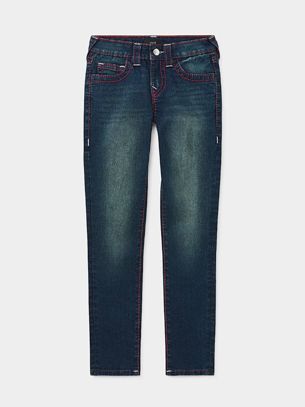 NEW Women's True Religion Brand Halle Super T Jeans Indigo Perfection 27